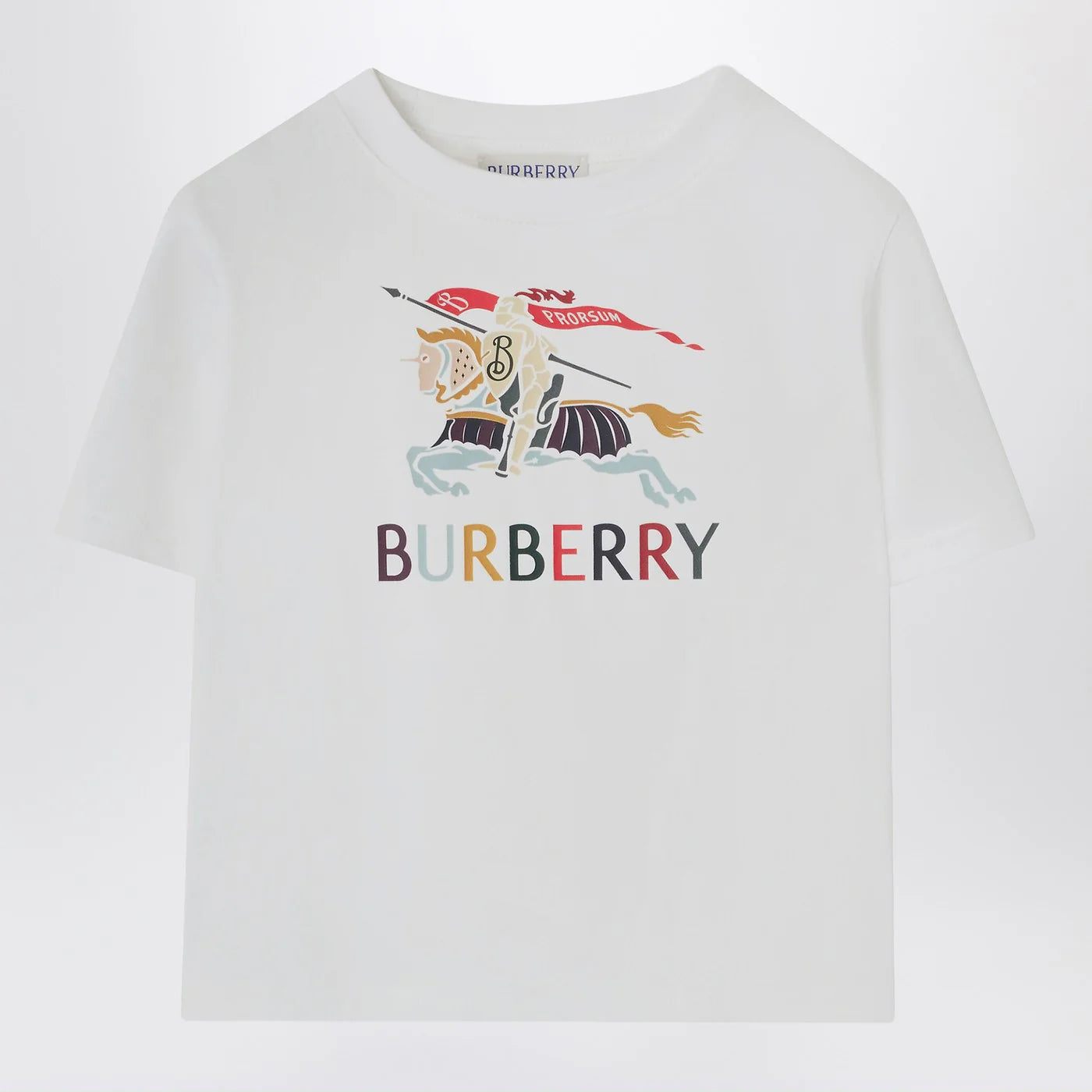 Burberry White cotton T-shirt with EKD