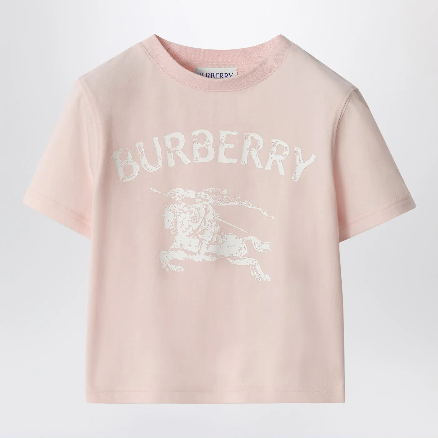 Burberry Pink stretch cotton T-shirt with EKD