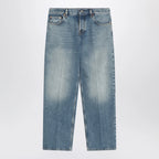 GUCCI Straight light blue jeans with faded effect