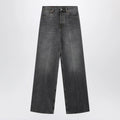 GUCCI Grey stone-washed wide-leg jeans