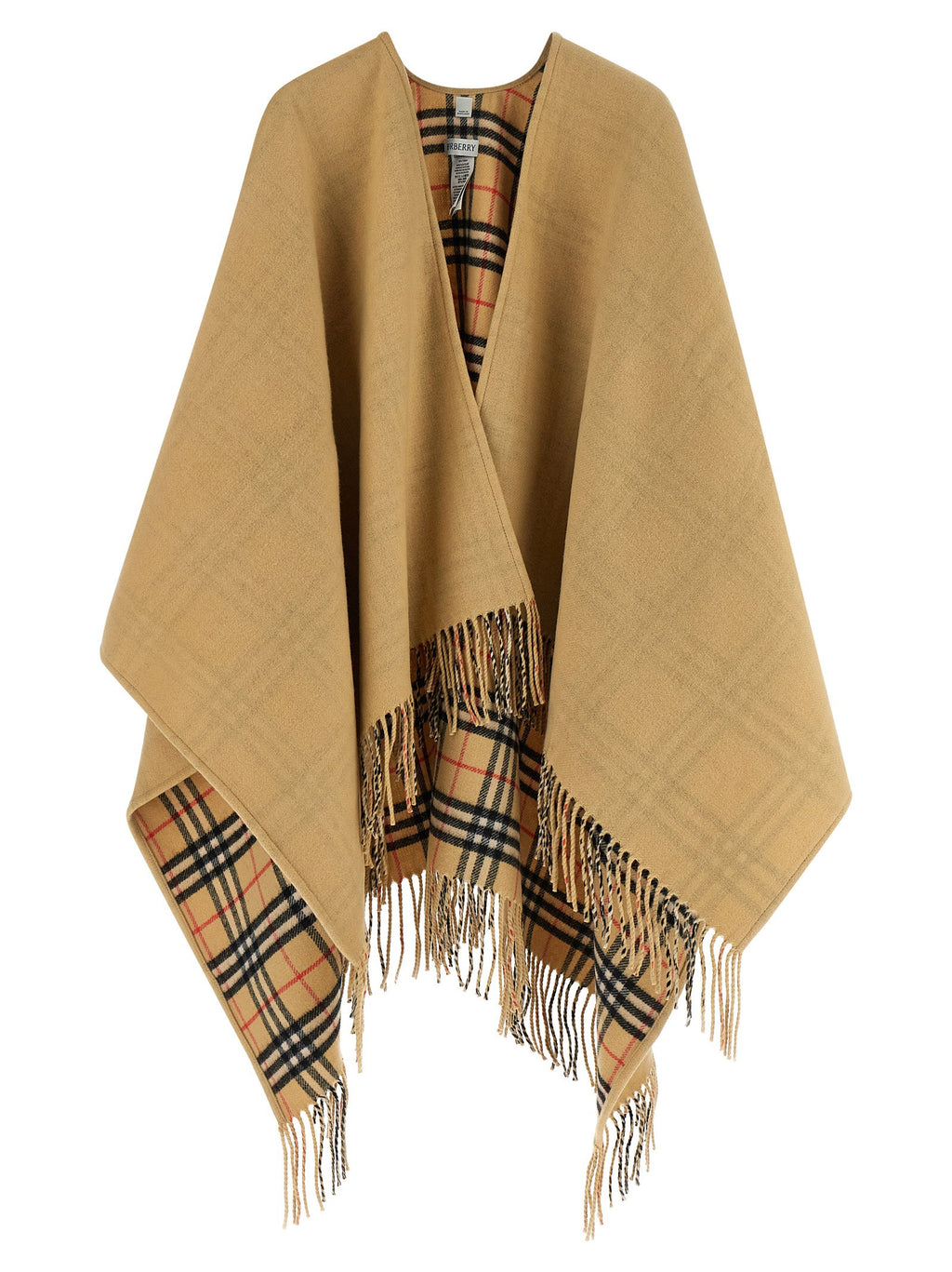 Burberry Check Wool Reversible Cape