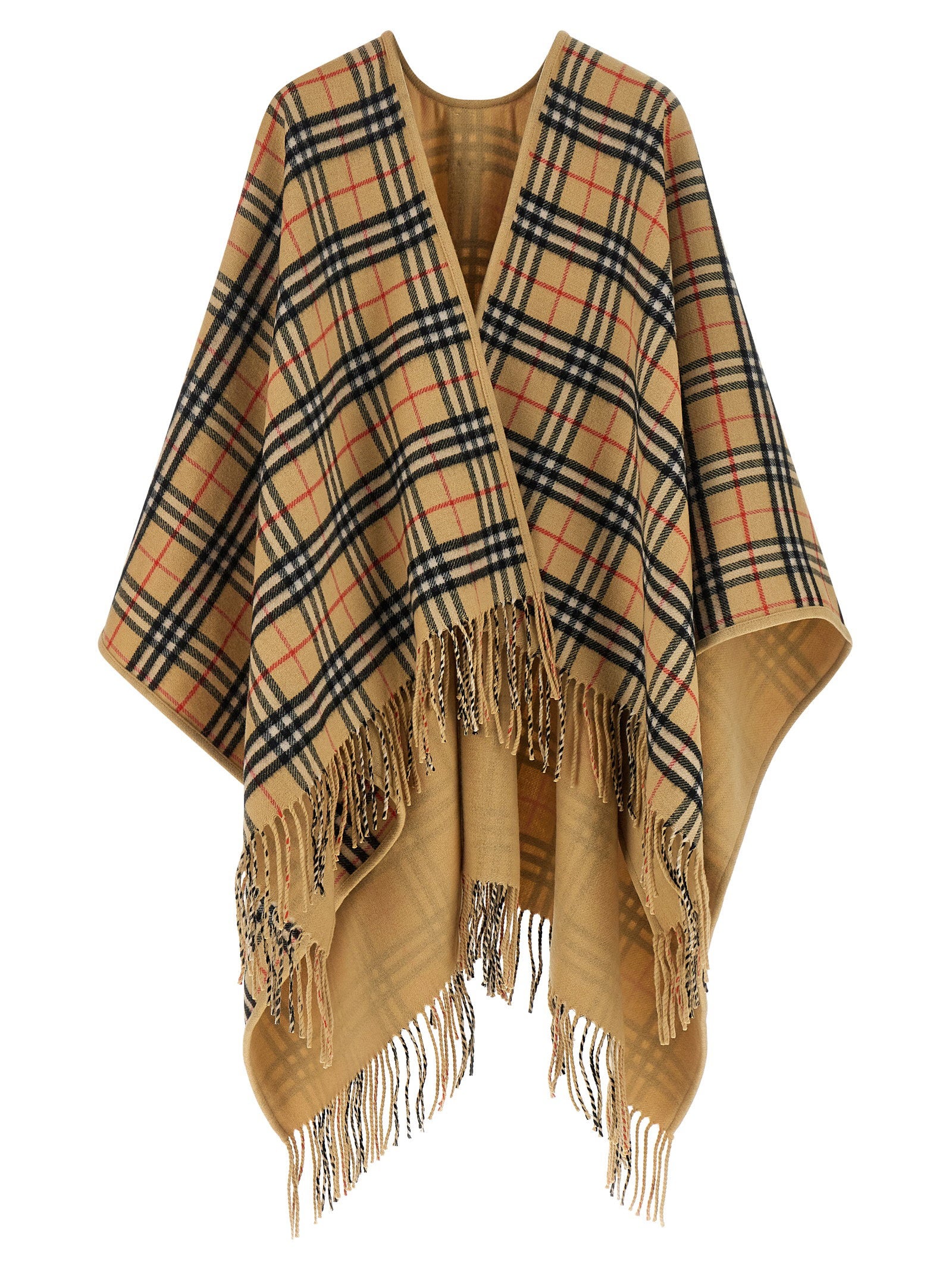 Burberry Check Wool Reversible Cape