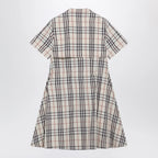 Burberry Beige check short-sleeve cotton dress