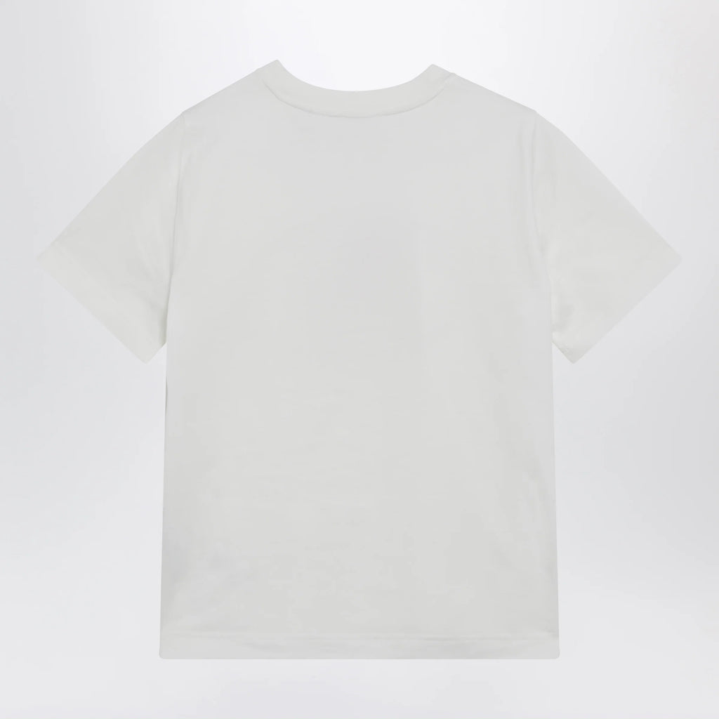 Burberry White T-shirt with Knight Stamp