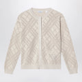 Burberry Openwork cotton cardigan in light beige