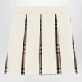 Burberry Check wool-blend pleated skirt