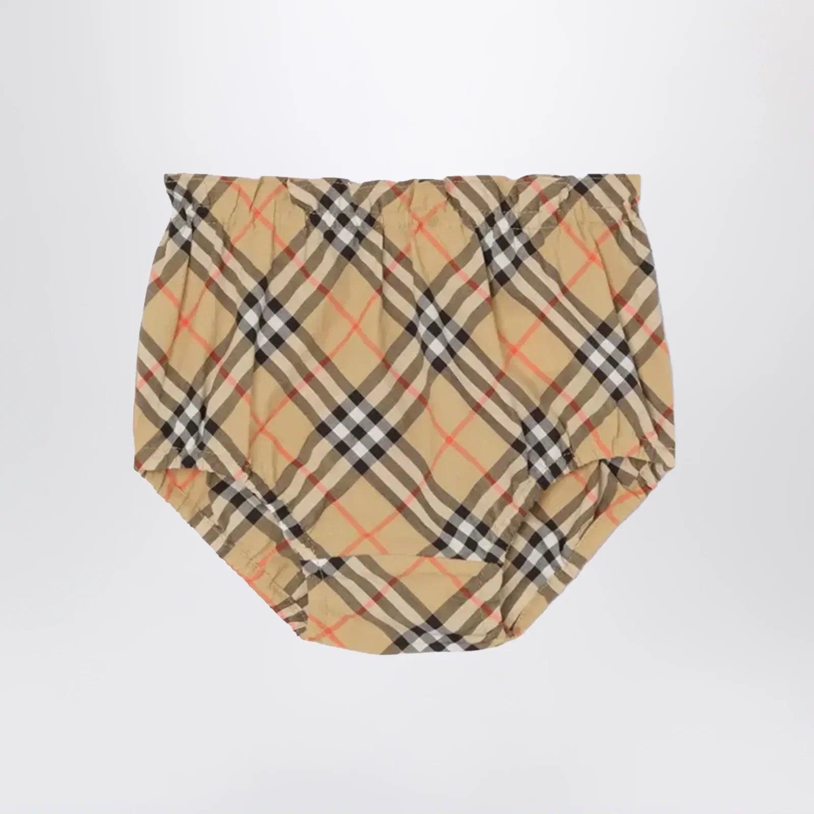 Burberry Cotton Dress and Bloomer Shorts with Check Bow