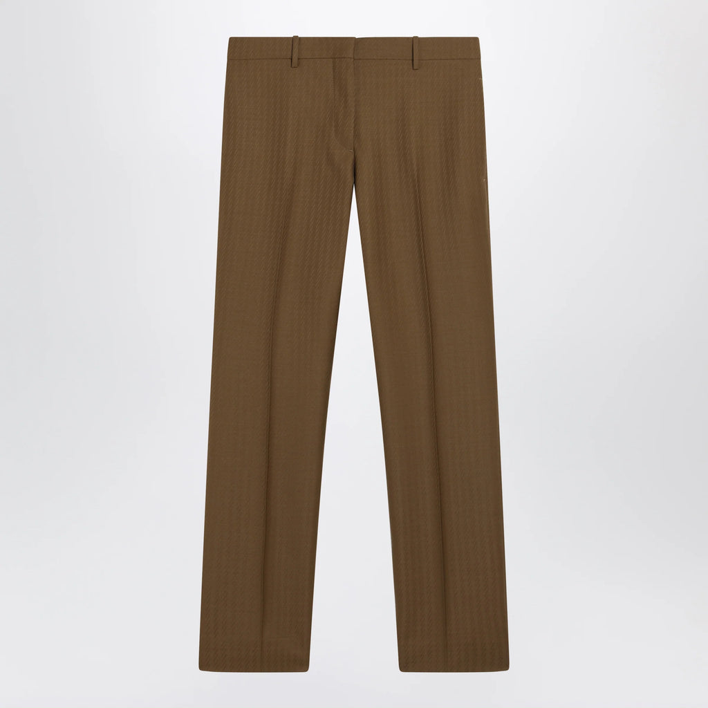 Burberry Brown wool and mohair trousers