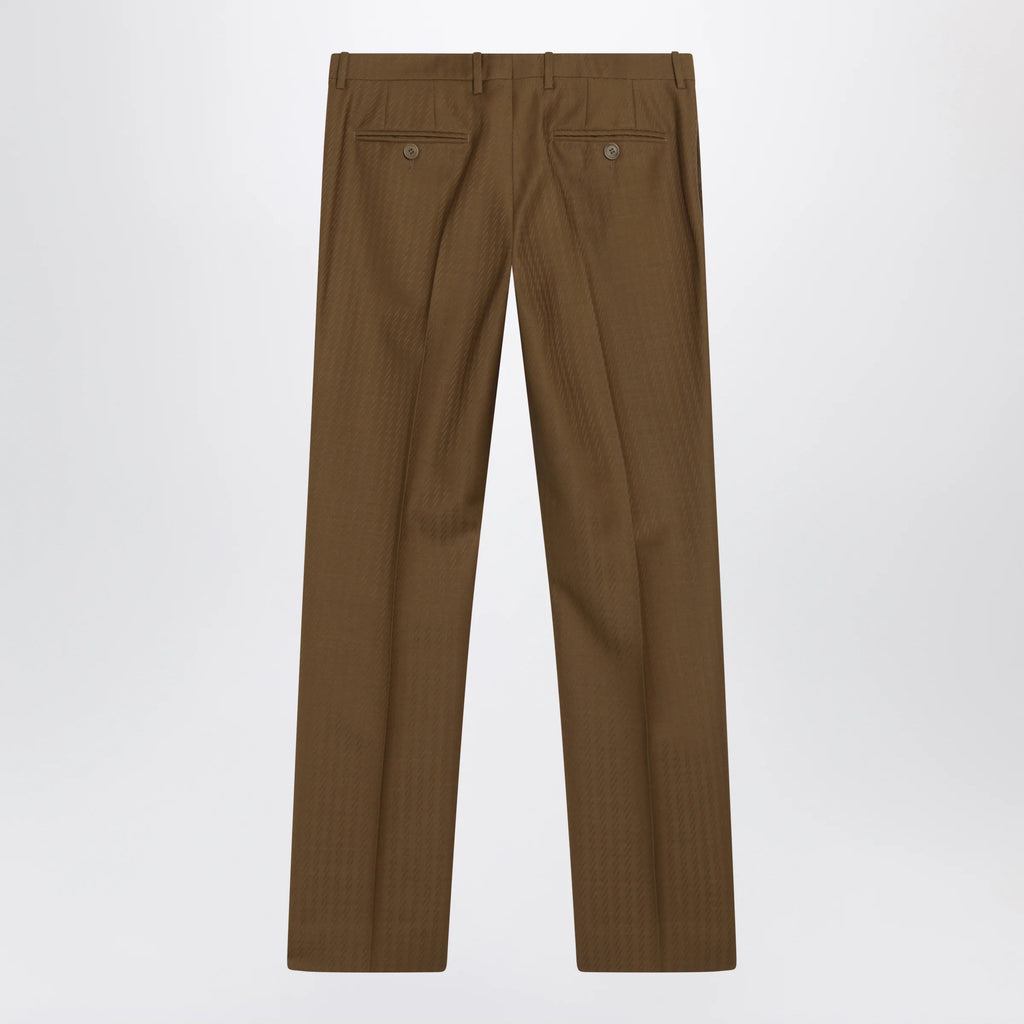 Burberry Brown wool and mohair trousers