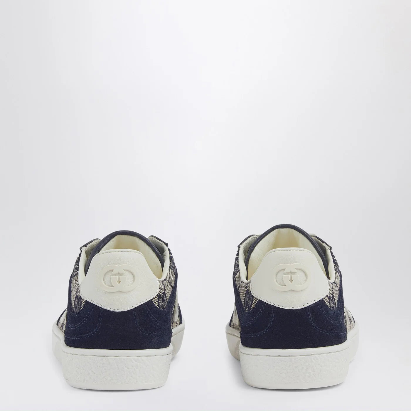 GUCCI G74 Sneakers in beige and blue GG fabric