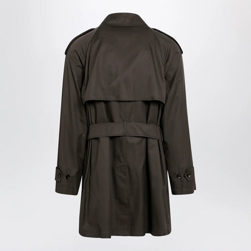 Burberry Leadenham mid-length gabardine trench coat in brown