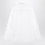 Burberry Classic-fit cotton poplin shirt with Check trim, white