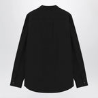 Burberry Classic-fit cotton poplin shirt with Check trim, black