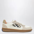 Burberry Terrace leather and suede sneakers with beige check
