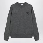 Burberry Grey Wool Crewneck Sweater