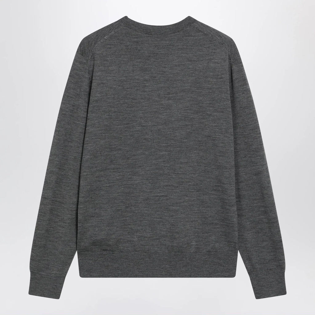 Burberry Grey Wool Crewneck Sweater