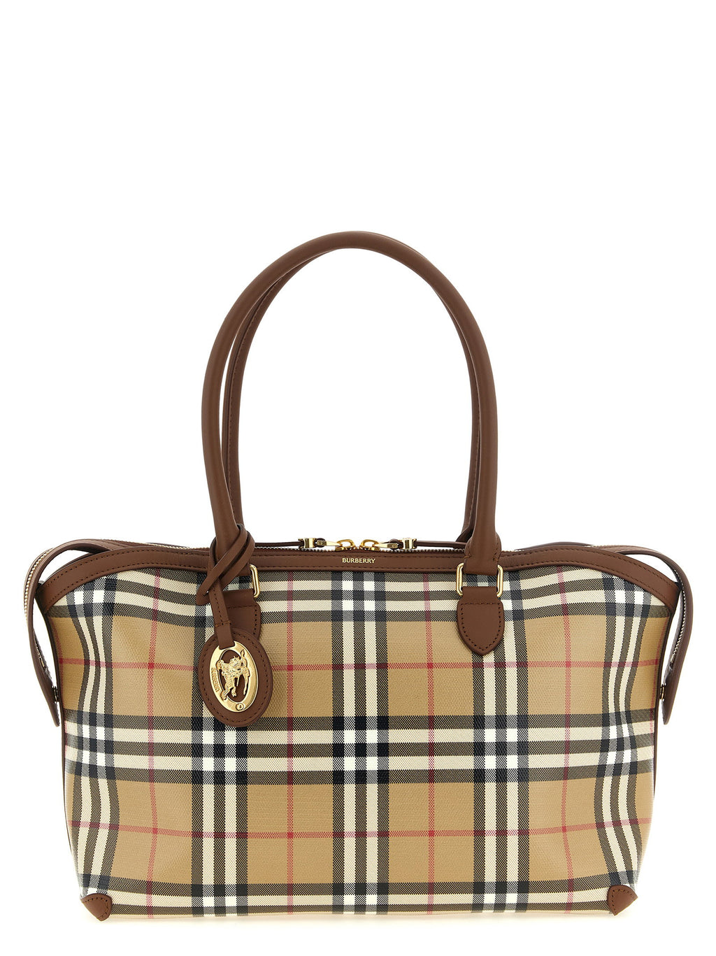 Burberry Small Check Shopping Bag