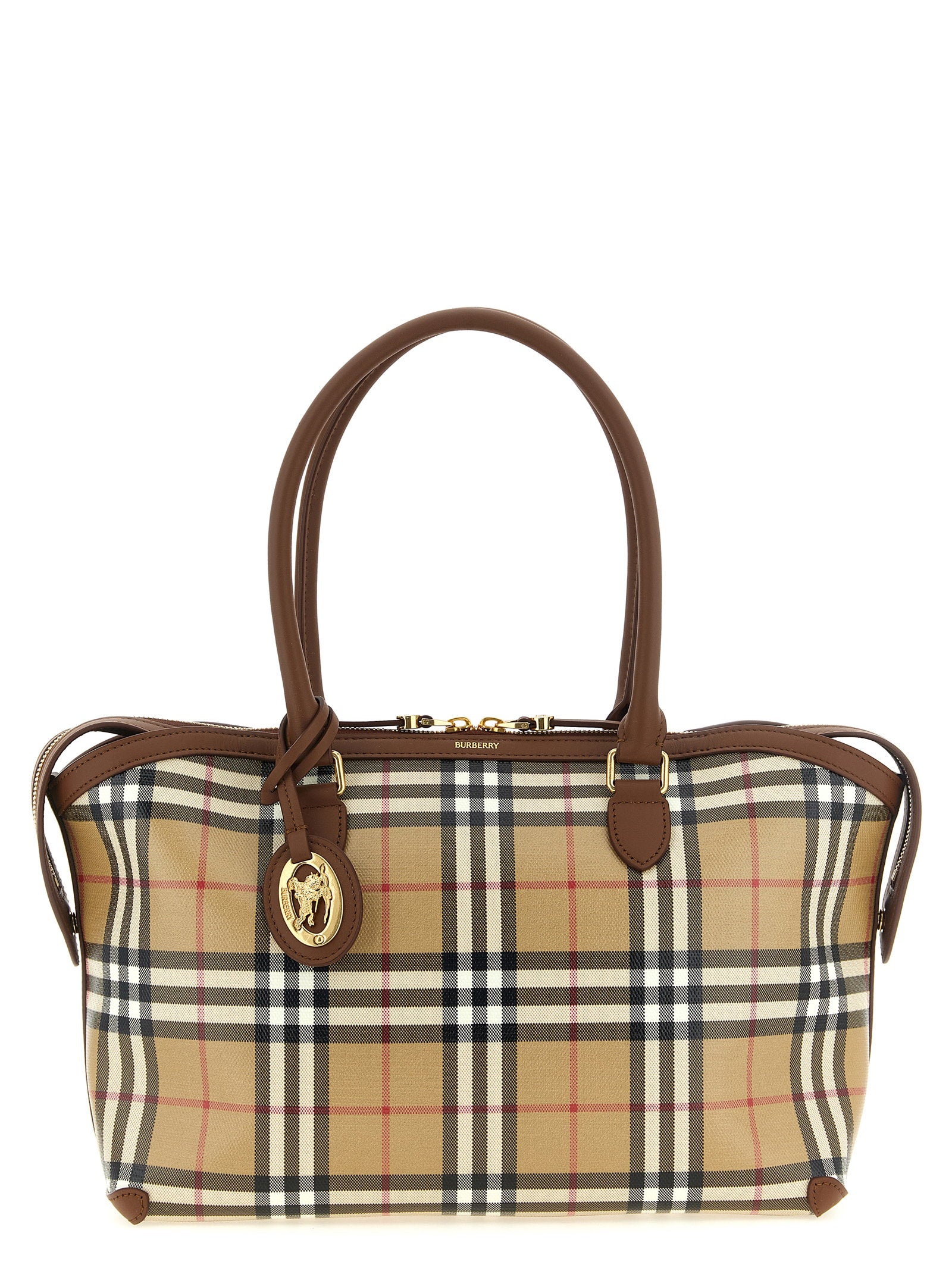 Burberry Small Check Shopping Bag