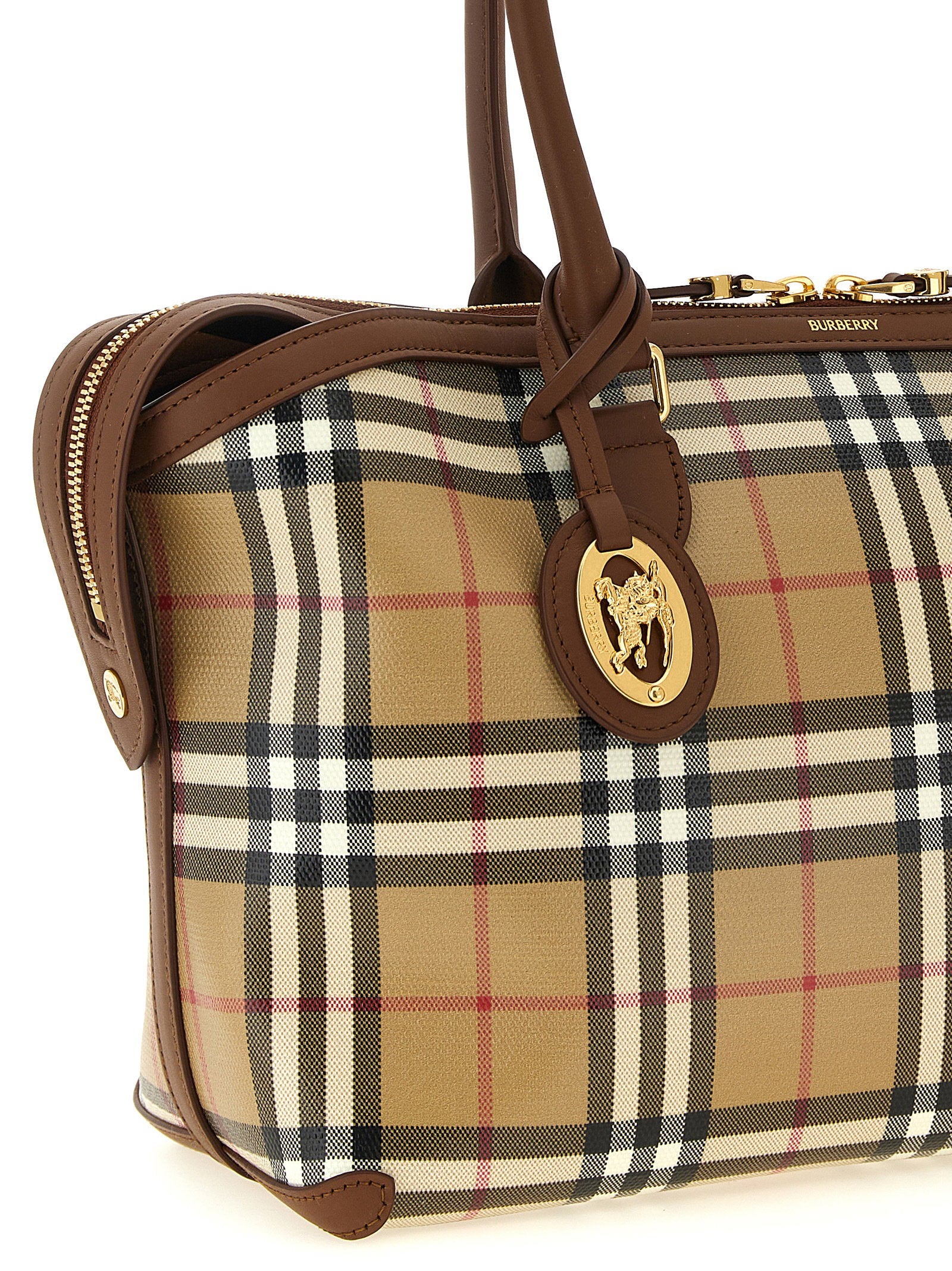 Burberry Small Check Shopping Bag