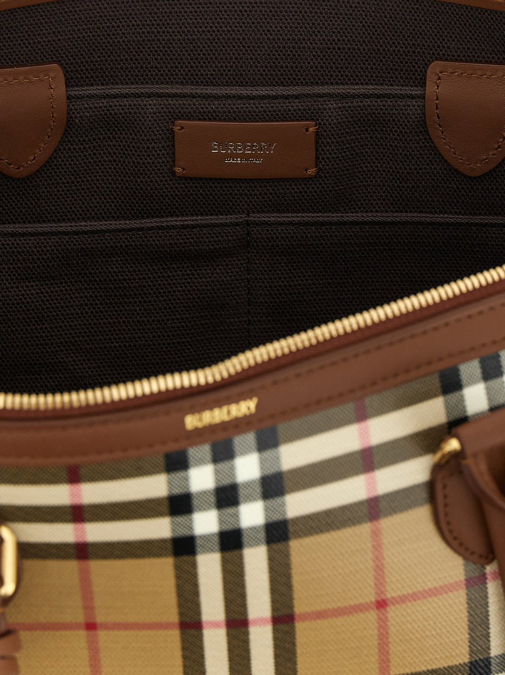 Burberry Small Check Shopping Bag