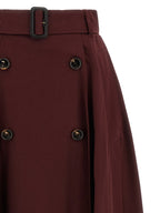Burberry Gabardine Trench Coat Skirt