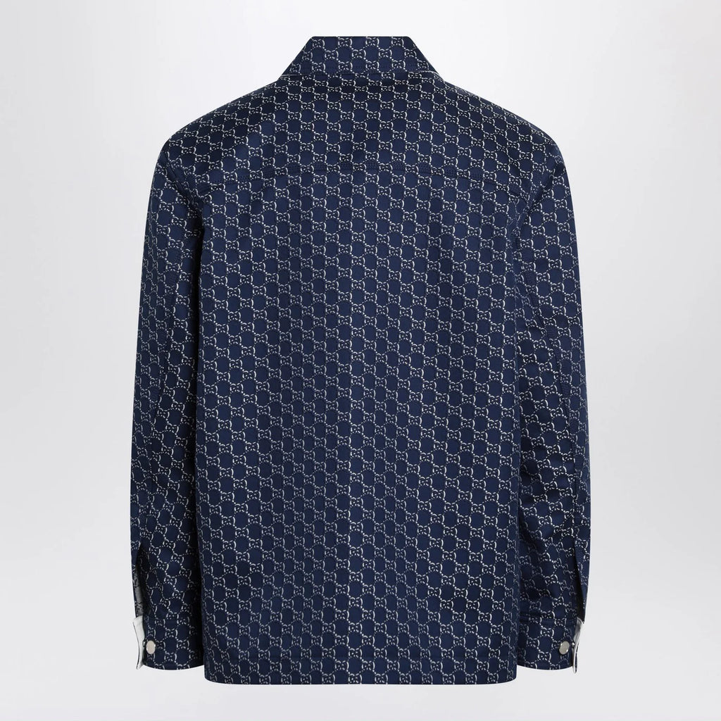 GUCCI Blue/white jacket with GG Shadow