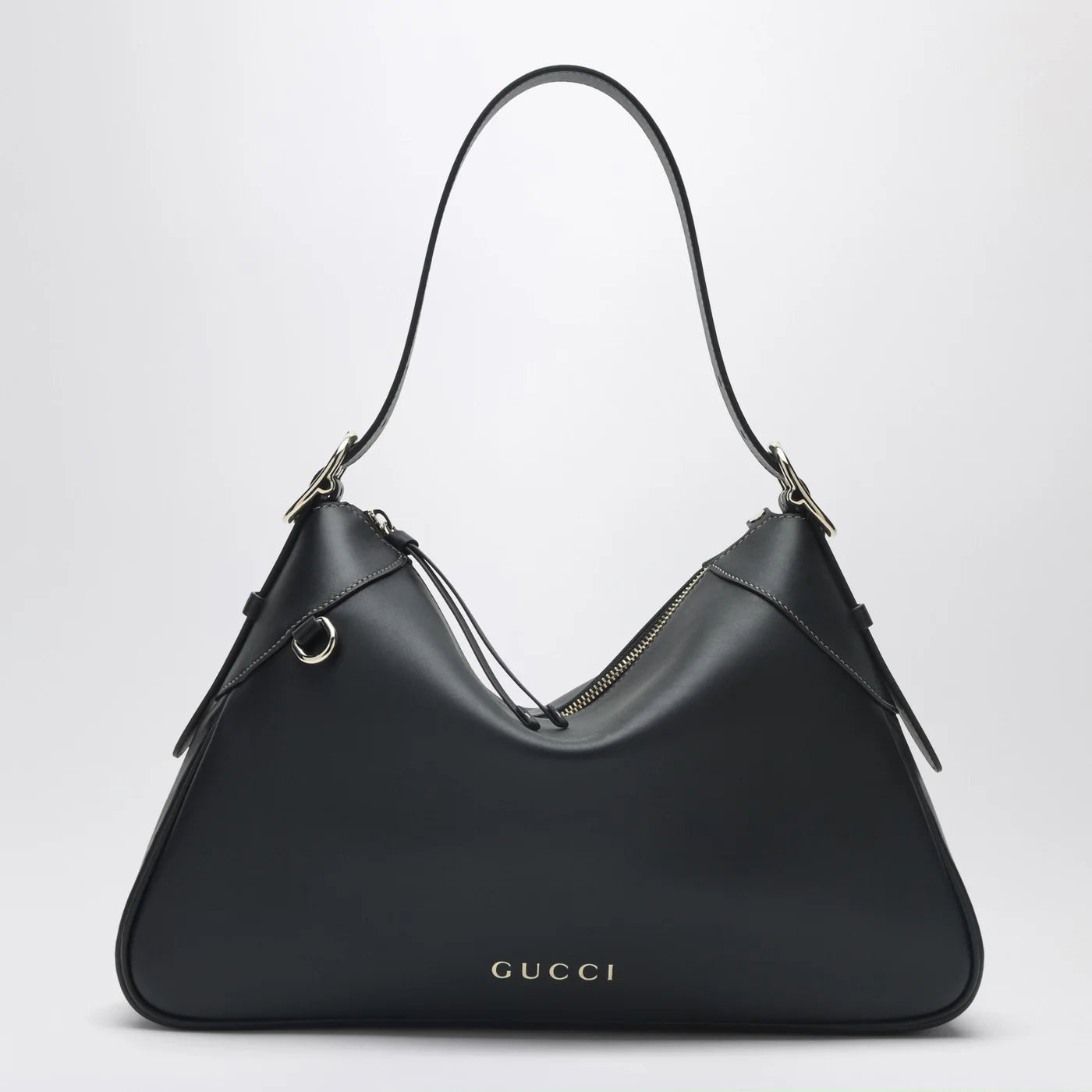 GUCCI GG Emblem large black shoulder bag