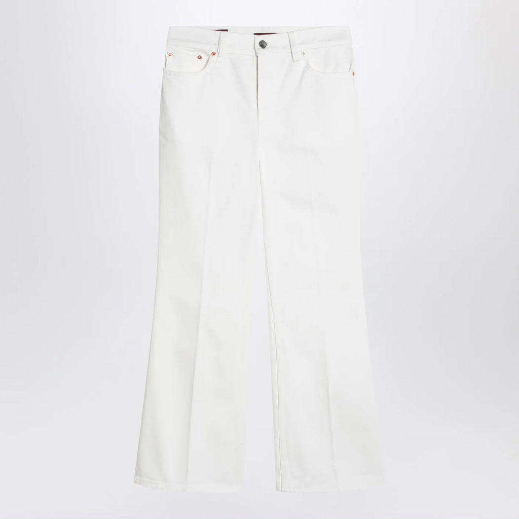 GUCCI Short white flare trousers