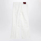 GUCCI Short white flare trousers