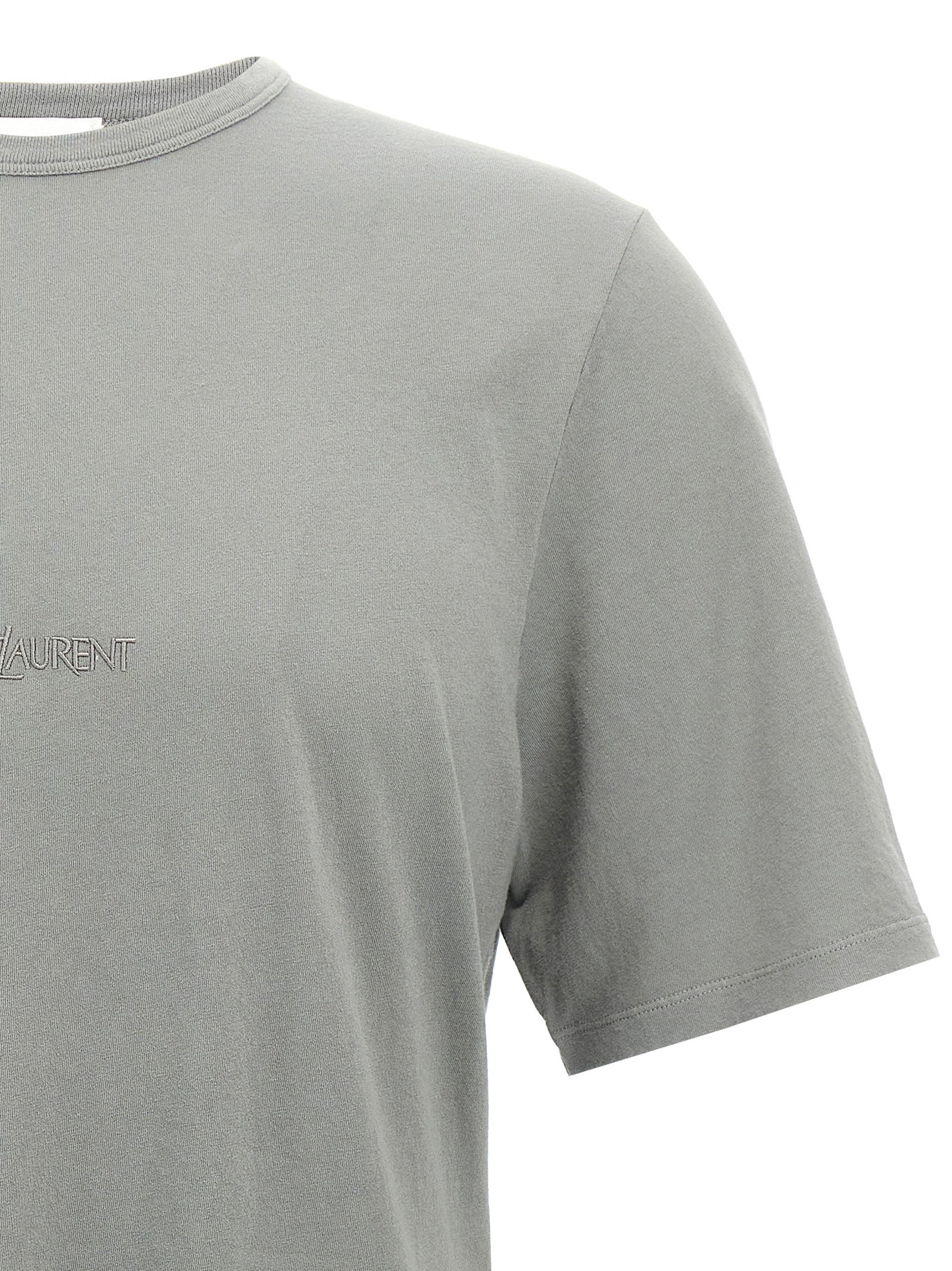 Saint Laurent Logo Embroidery T-shirt