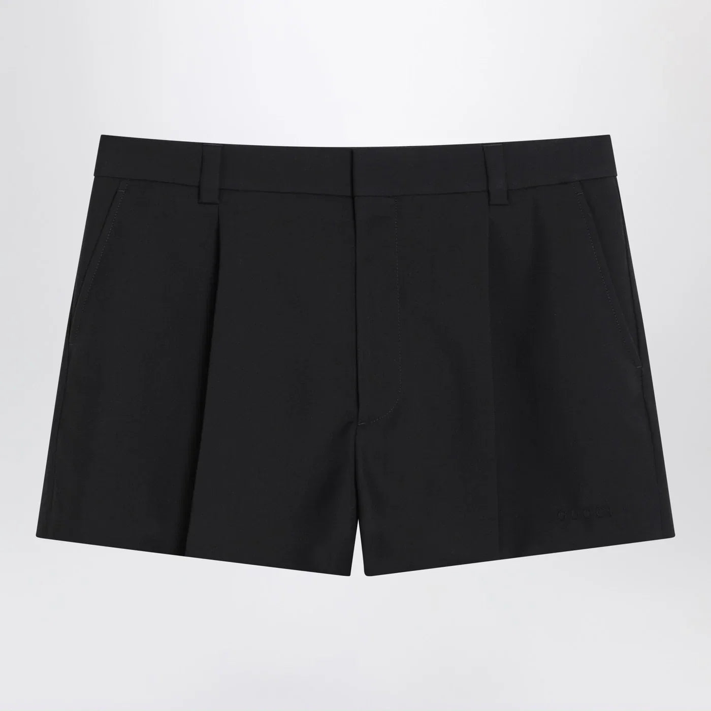 GUCCI Shorts dark grey in wool twill