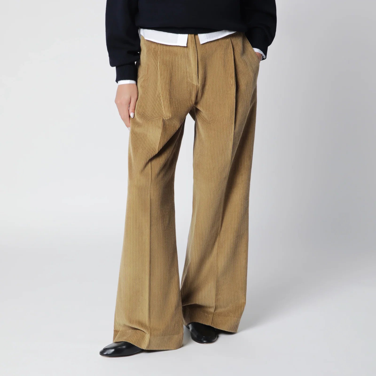 Róhe Beige Ted Corduroy Trousers
