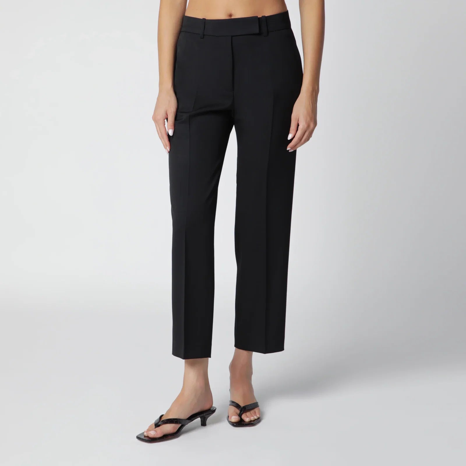 Róhe Black Mies Cigarette-Leg Trousers