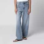 Róhe Blue Washed-Effect Bruun Wide-Leg Jeans