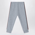 GUCCI Grey jogging trousers with Web tape