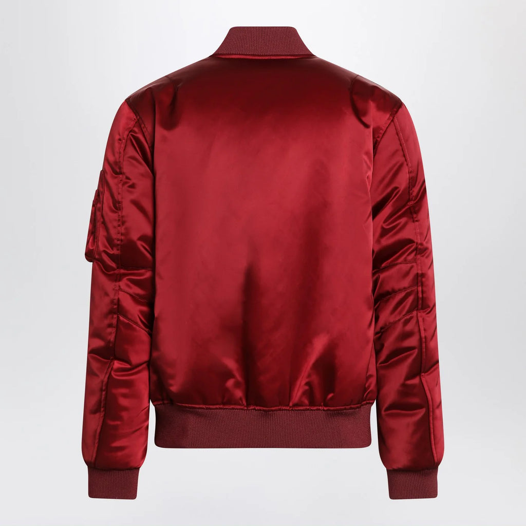 GUCCI Rosso Ancora Bomber in heavy nylon canvas