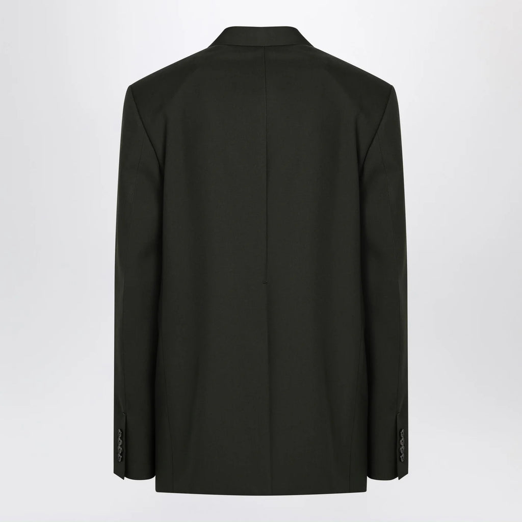GUCCI Military green double-breasted jacket in wool