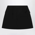 Alexander McQueen Black wool mini skirt