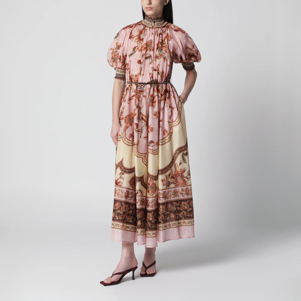 ZIMMERMANN Purple Aster puff-sleeve maxi dress
