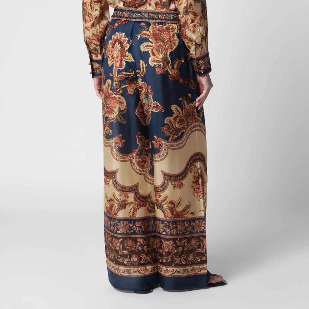 ZIMMERMANN Aster navy Jacobean trousers