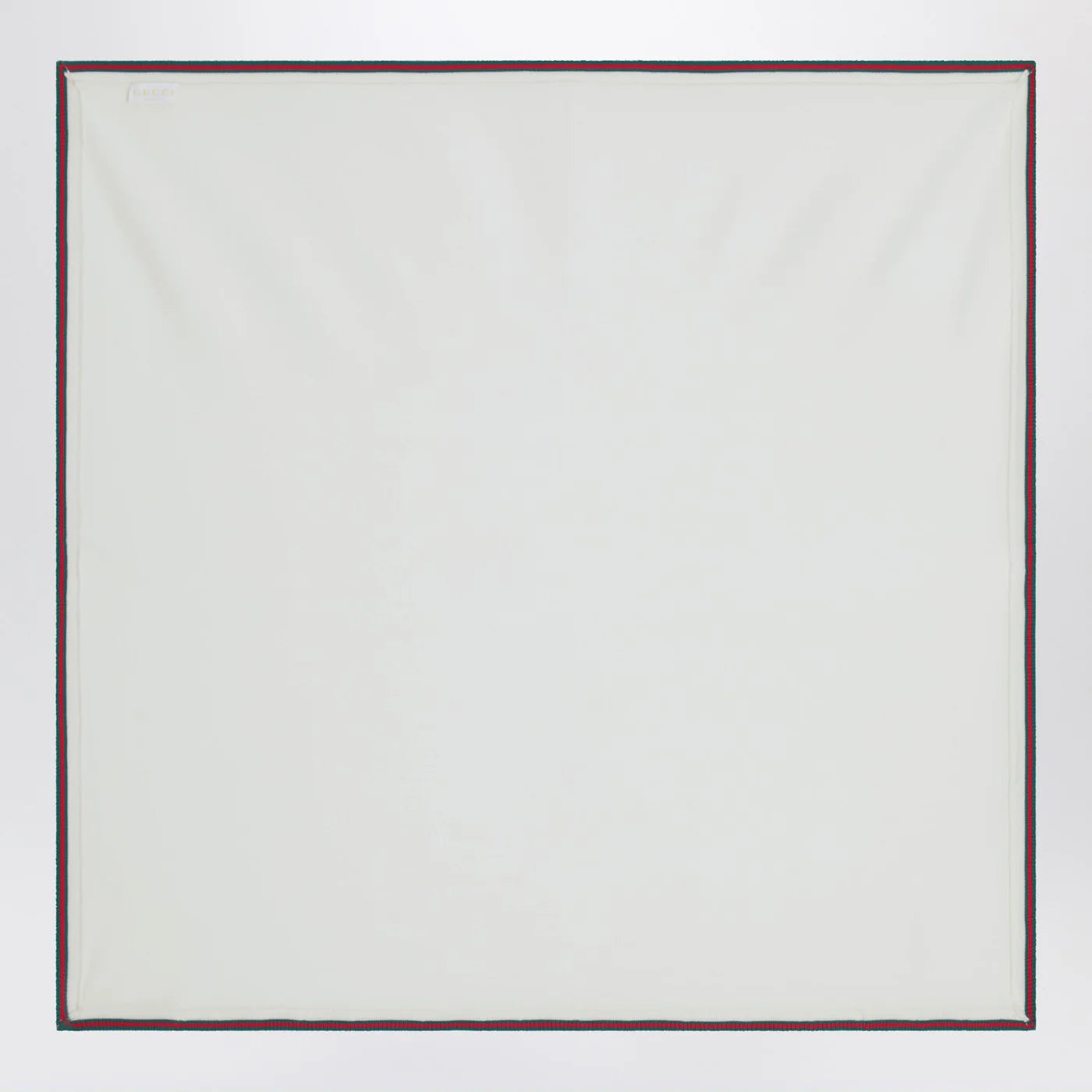 GUCCI White wool blanket with Web tape