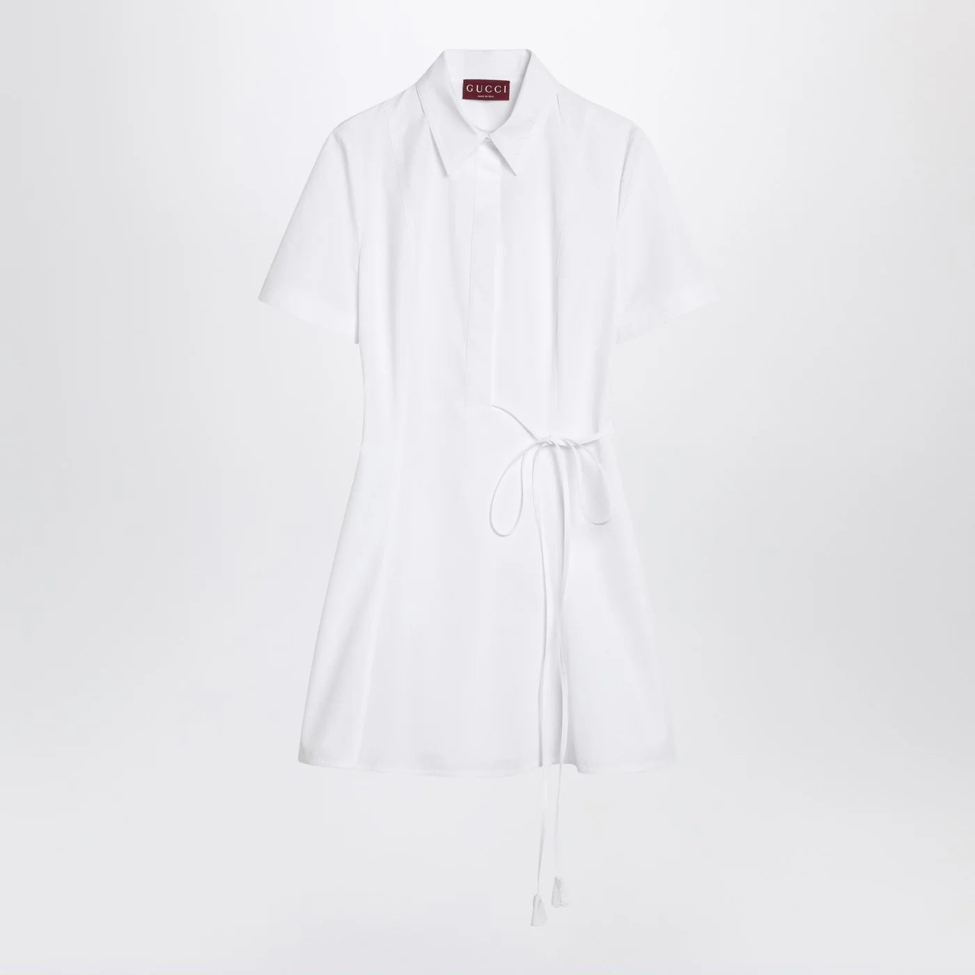 GUCCI White shirt dress in cotton