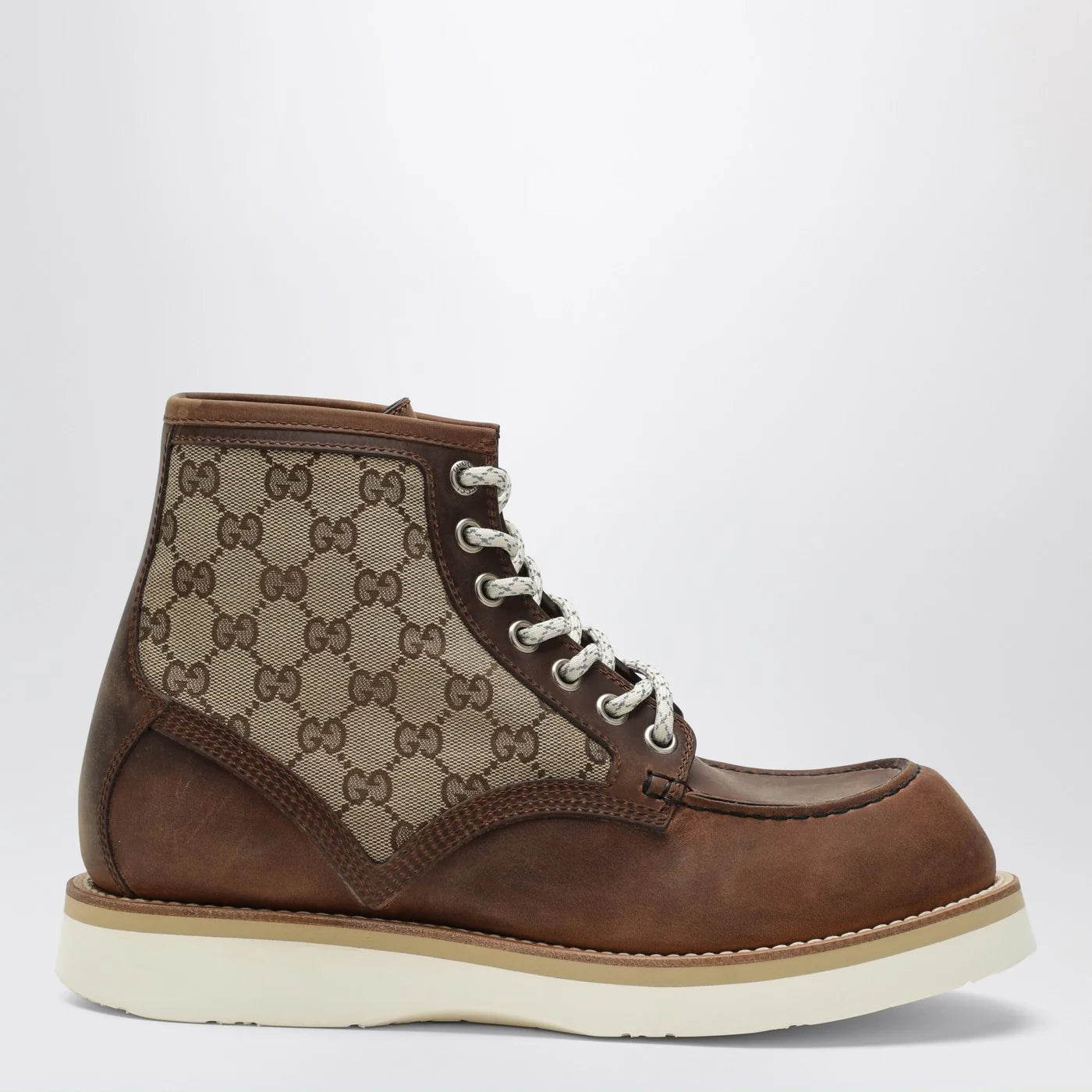 GUCCI Laced ankle boot with GG insert