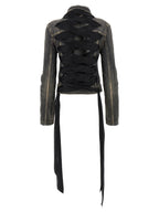 Balenciaga Lace Up Denim Jacket
