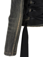 Balenciaga Lace Up Denim Jacket