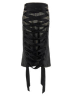 Balenciaga Lace Up Denim Skirt