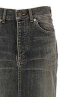 Balenciaga Lace Up Denim Skirt