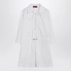 GUCCI White shirtdress in cotton poplin