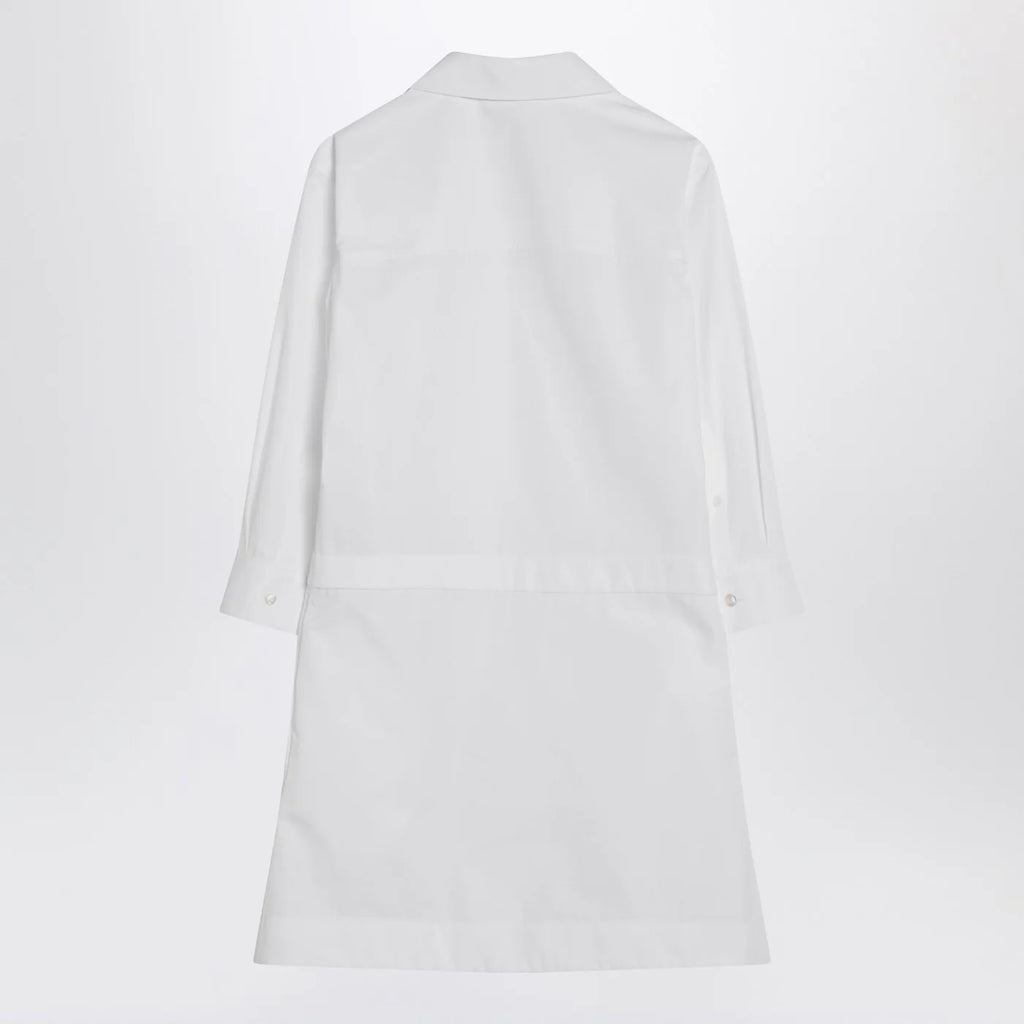 GUCCI White shirtdress in cotton poplin