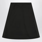 Alexander McQueen Flared black skirt in silk blend